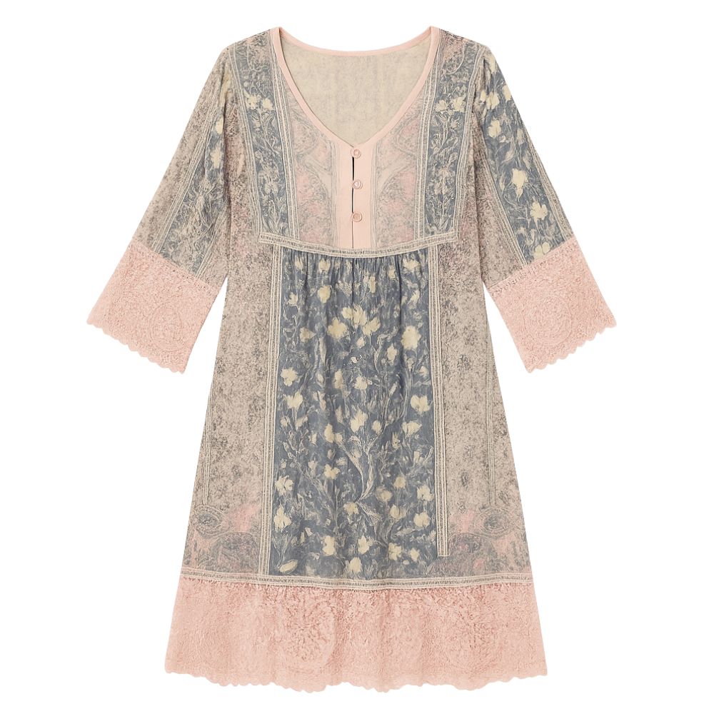 Stylish dress with lace decoration