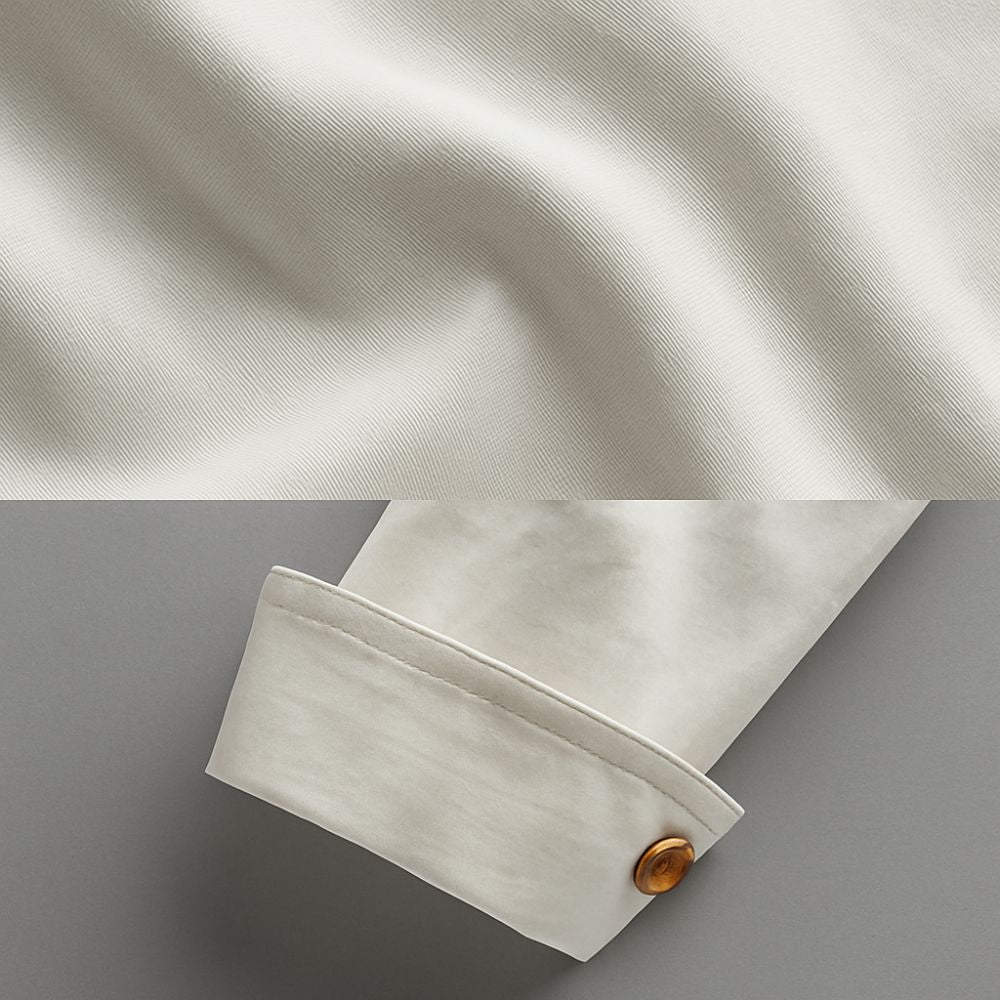 Men's long-sleeved shirt with stand-up collar