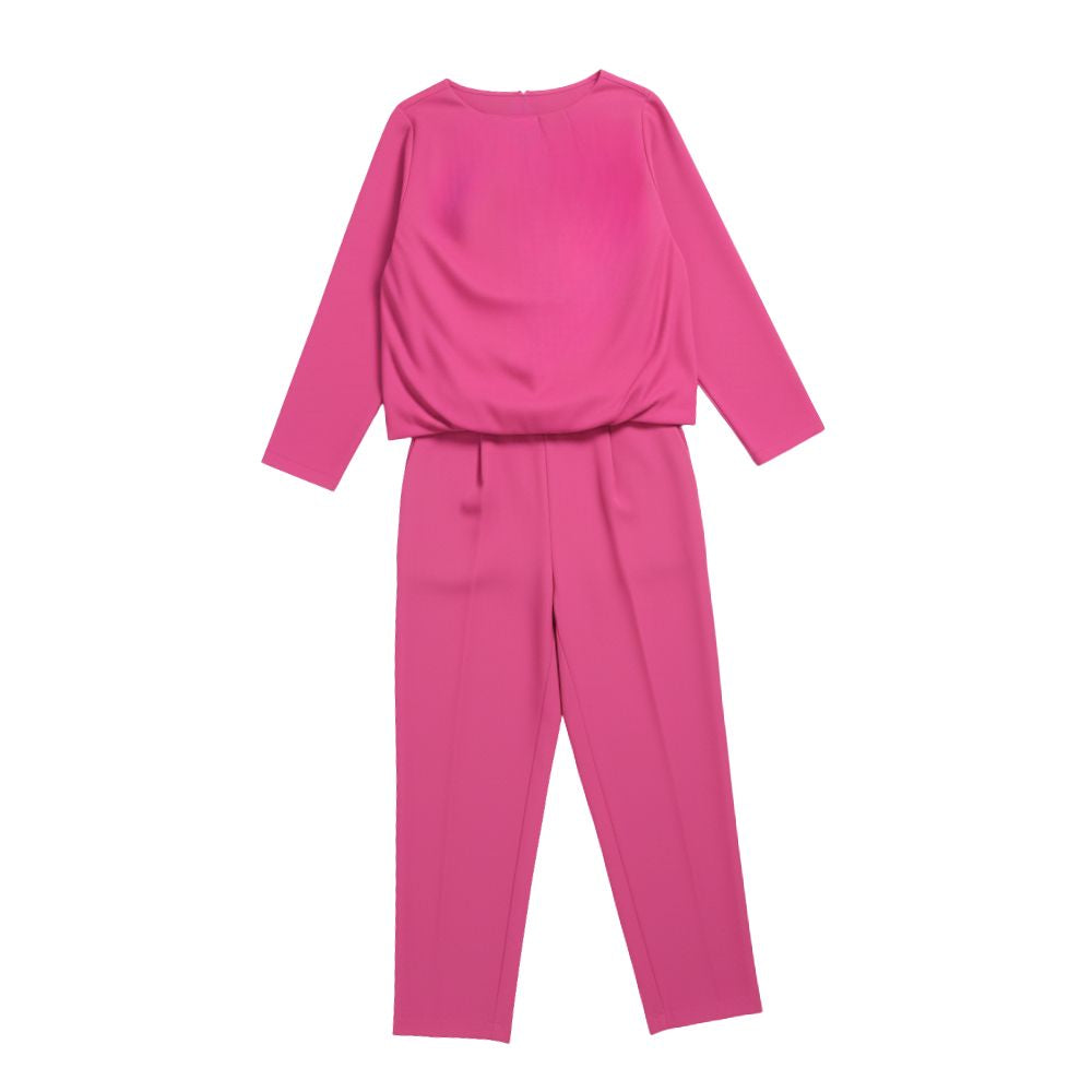 Women’s Two-Piece Set with Wide-Neck Top and Tapered Trousers