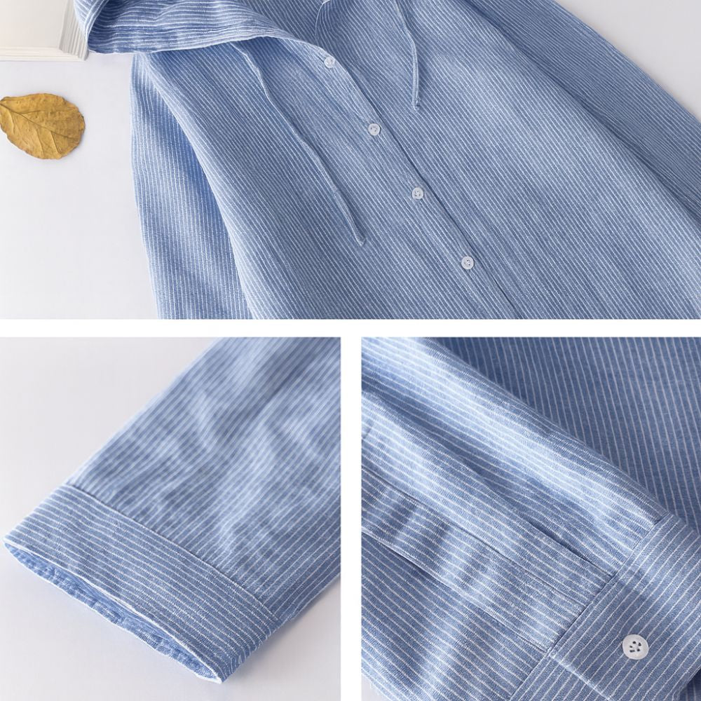 Loose breathable lightweight linen blouse