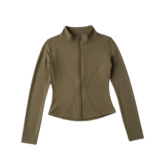 Women's high collar long sleeve top