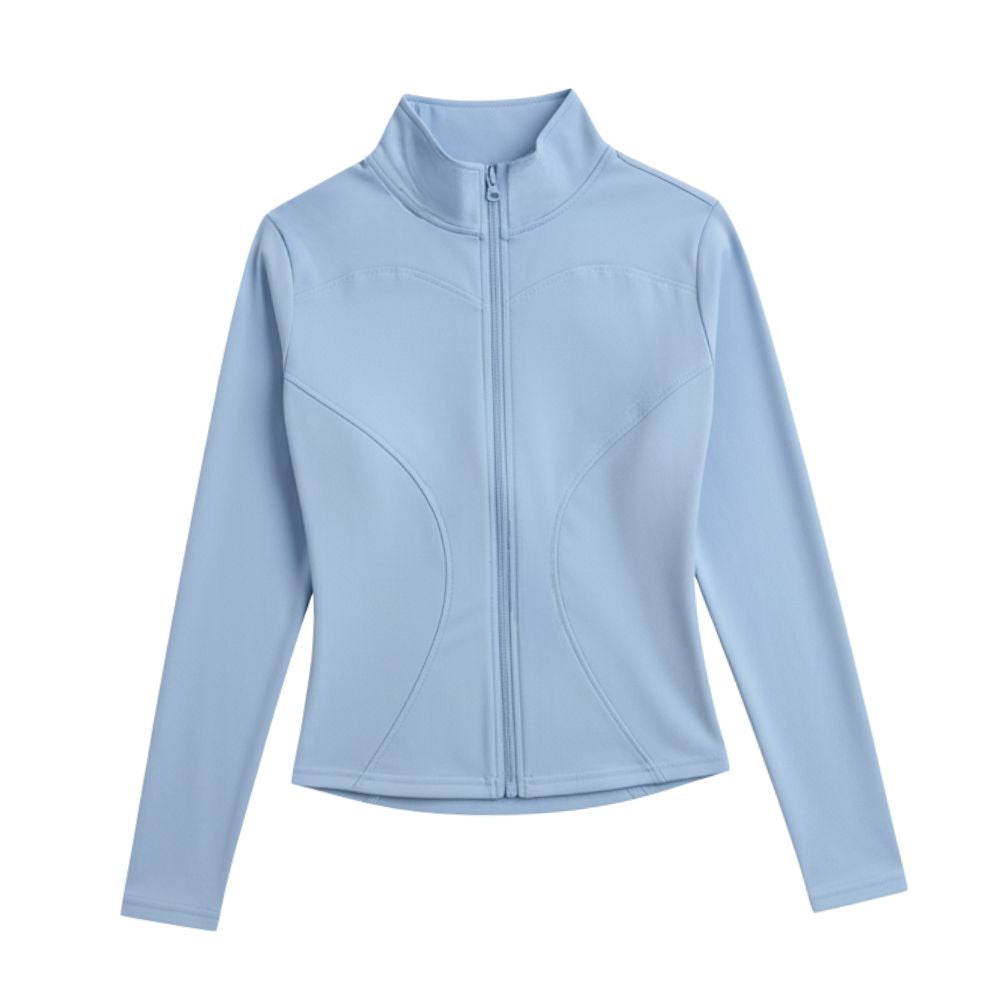 Women's high collar long sleeve top