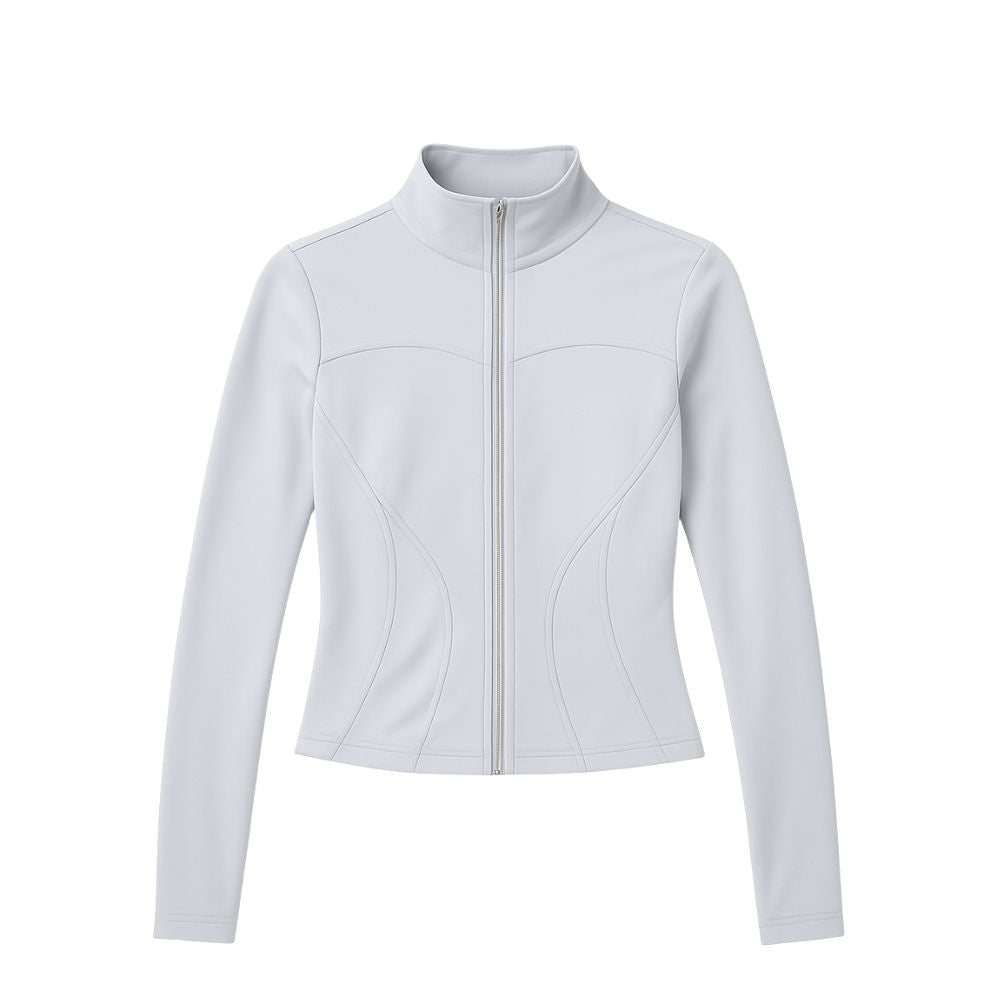 Women's high collar long sleeve top