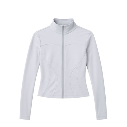 Women's high collar long sleeve top