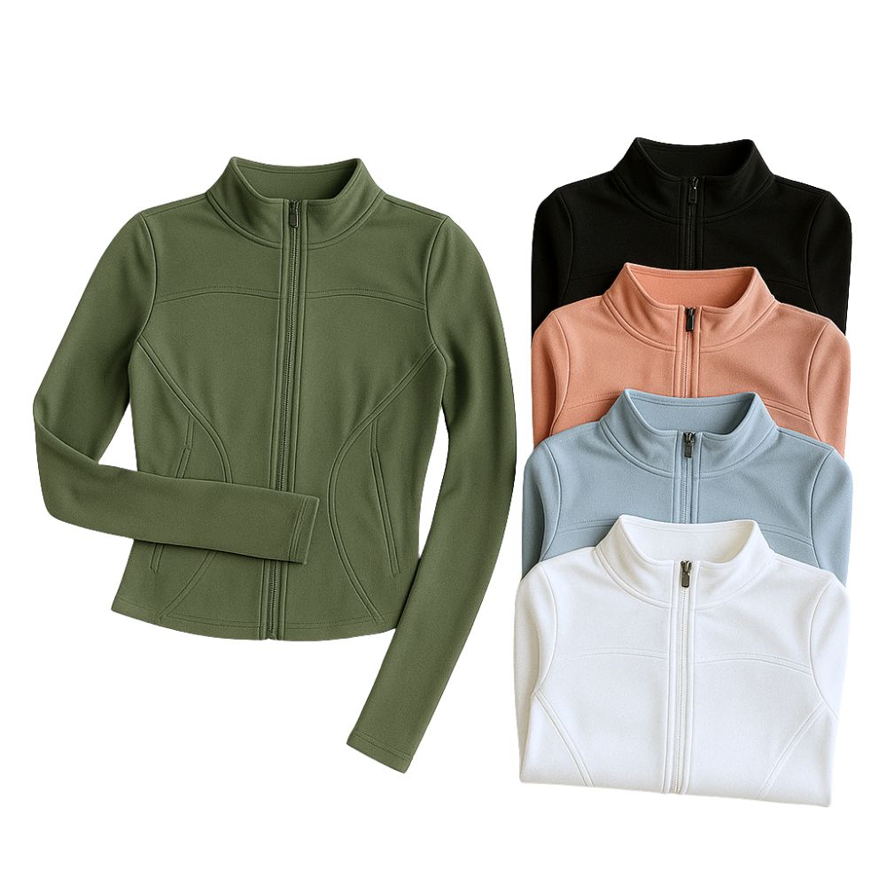 Women's high collar long sleeve top