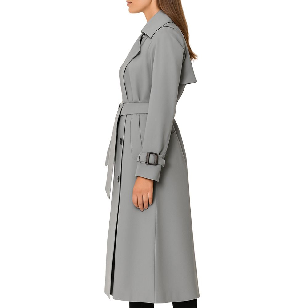 Coat with Waist Belt and Epaulettes