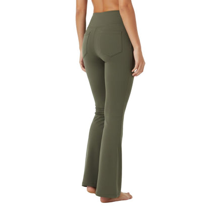 Women's flared leg trousers with side pocket