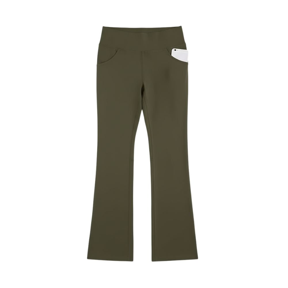 Women's flared leg trousers with side pocket