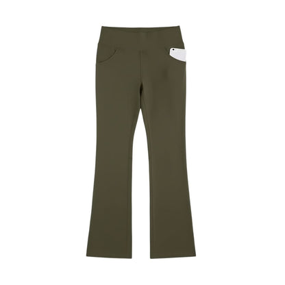 Women's flared leg trousers with side pocket