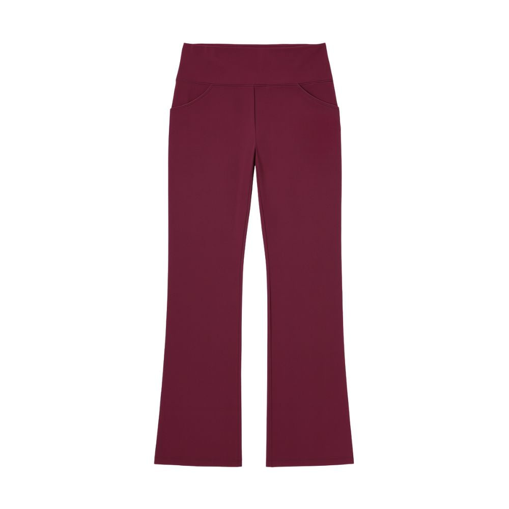 Women's flared leg trousers with side pocket