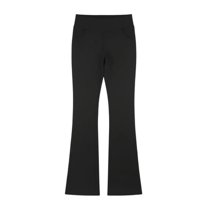 Women's flared leg trousers with side pocket
