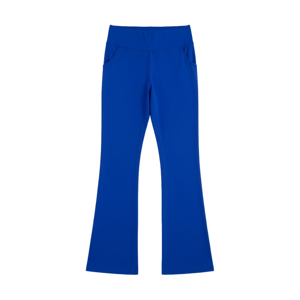 Women's flared leg trousers with side pocket