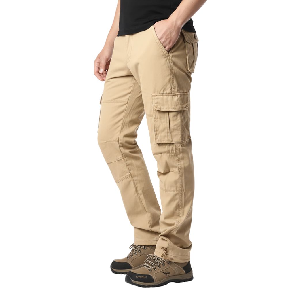 Cargo trousers with multiple pockets