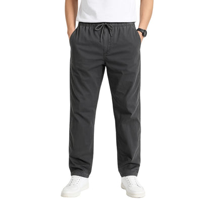 Straight-leg trousers with pockets