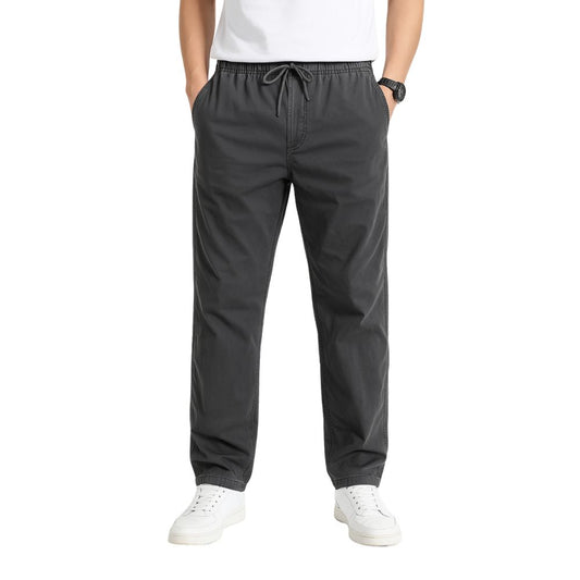 Straight-leg trousers with pockets