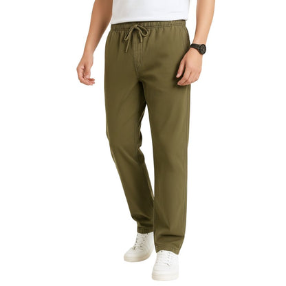 Straight-leg trousers with pockets