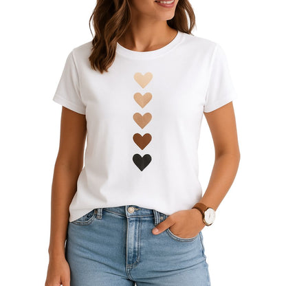 Printed short-sleeved T-shirt with round neckline