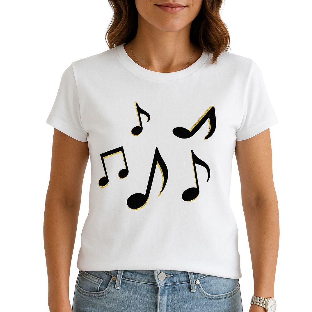 Printed short-sleeved T-shirt with round neckline