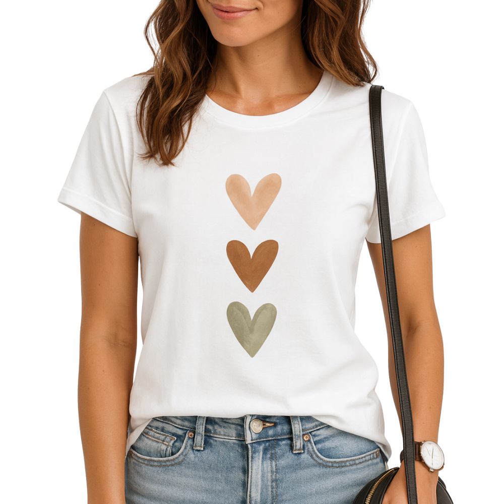 Printed short-sleeved T-shirt with round neckline