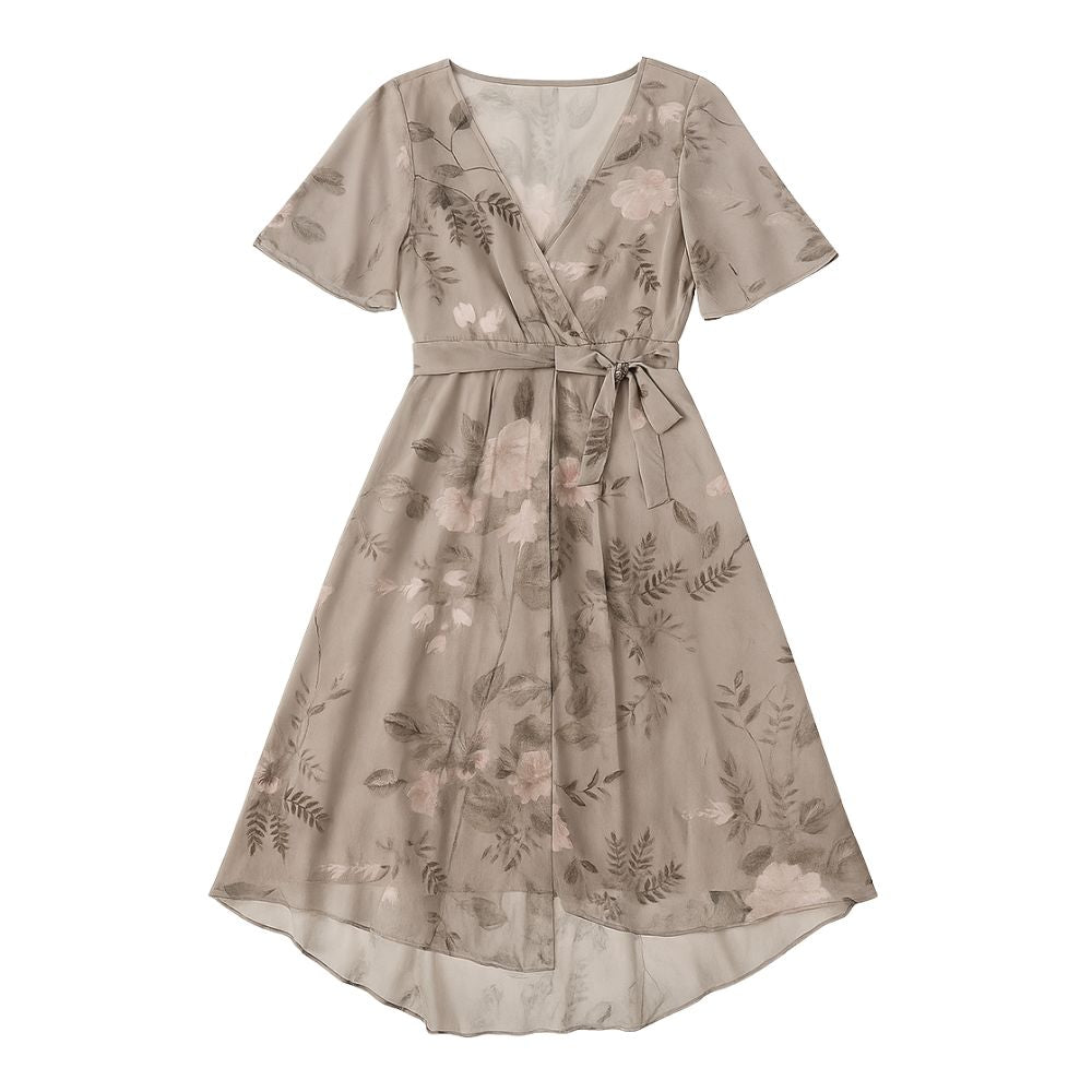 Chic midi dress with short sleeves