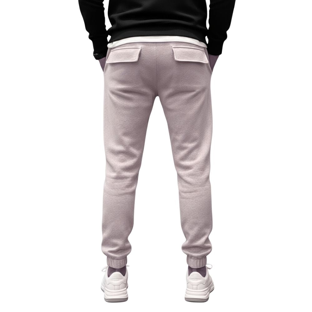 Loose-fitting men's jogging pants with elastic waistband and cuffs