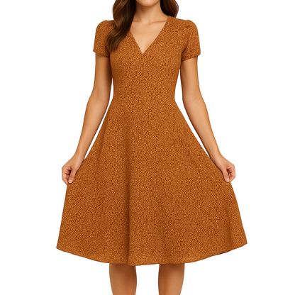 Elegant maxi dress for women with V-neck